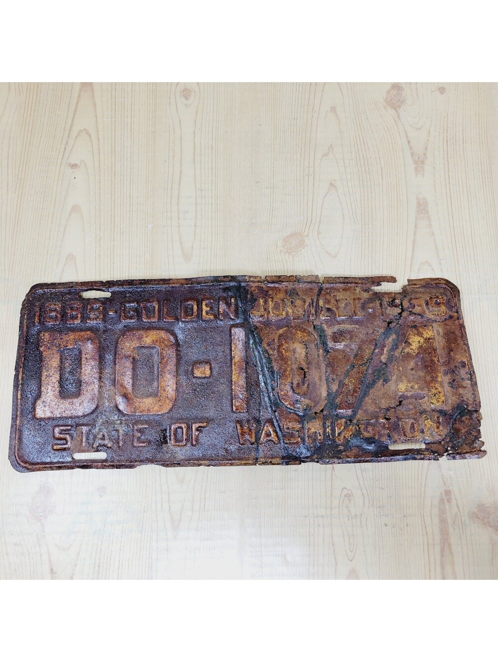 Vintage 1939 Washington State License Plate - Golden Jubilee